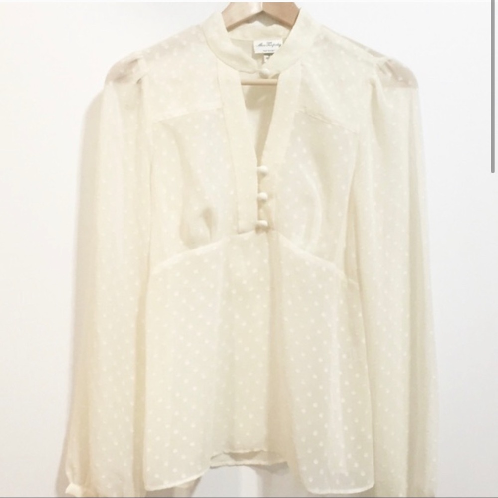 alice temperley sheer long-sleeved shirt